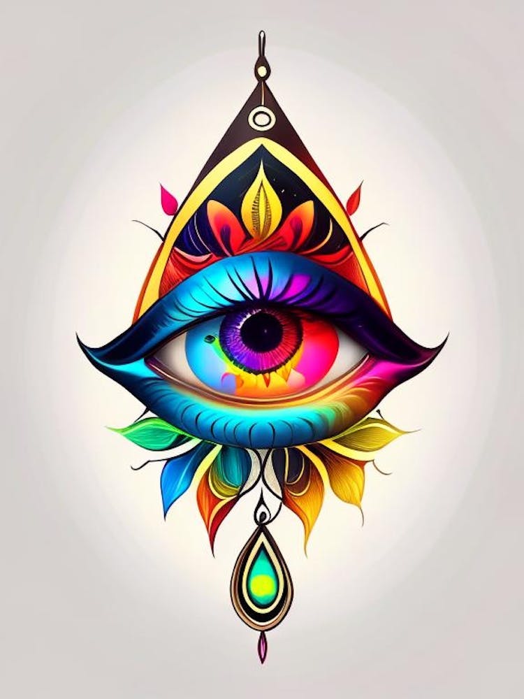 Chakra, Symbol, Third Eye Tattoo 2