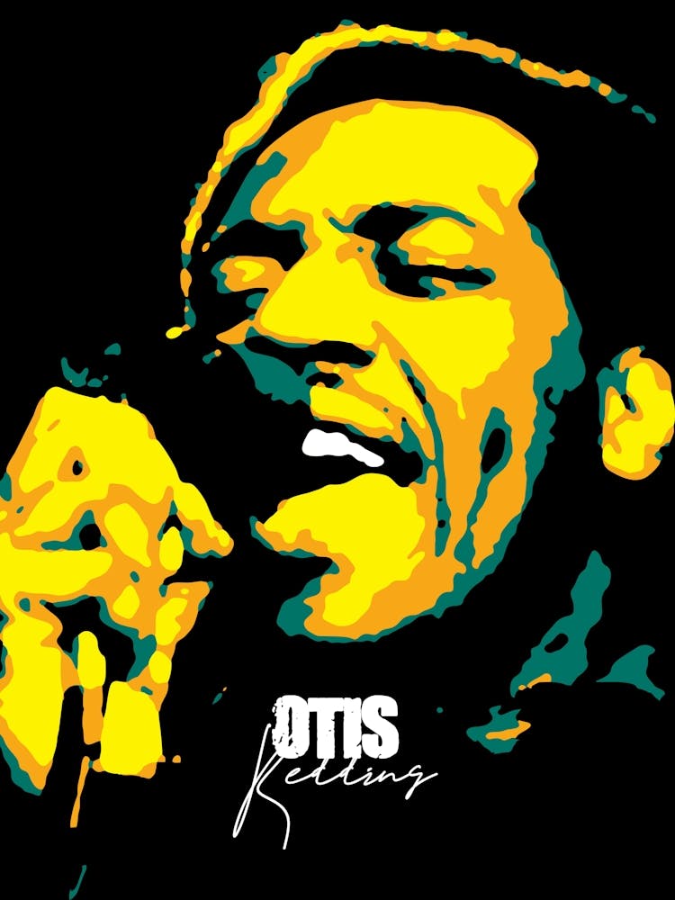 Otis Redding American SInger Legend in Pop Art Illustration