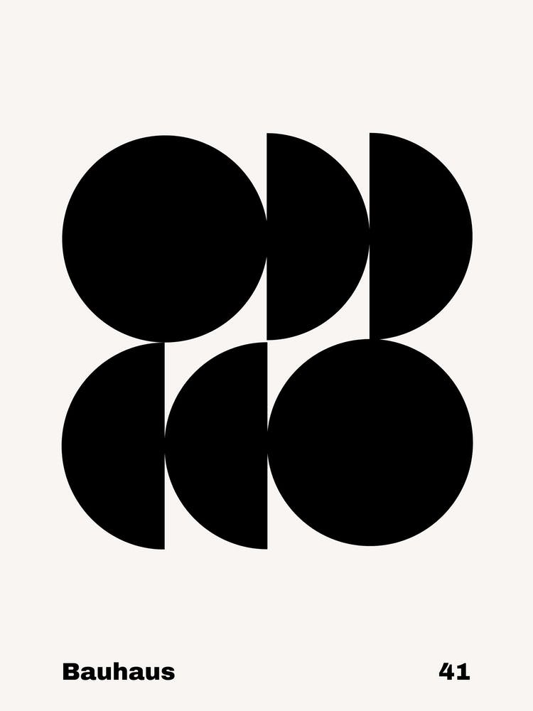 Affiche Géométrique Bauhaus N&B 41