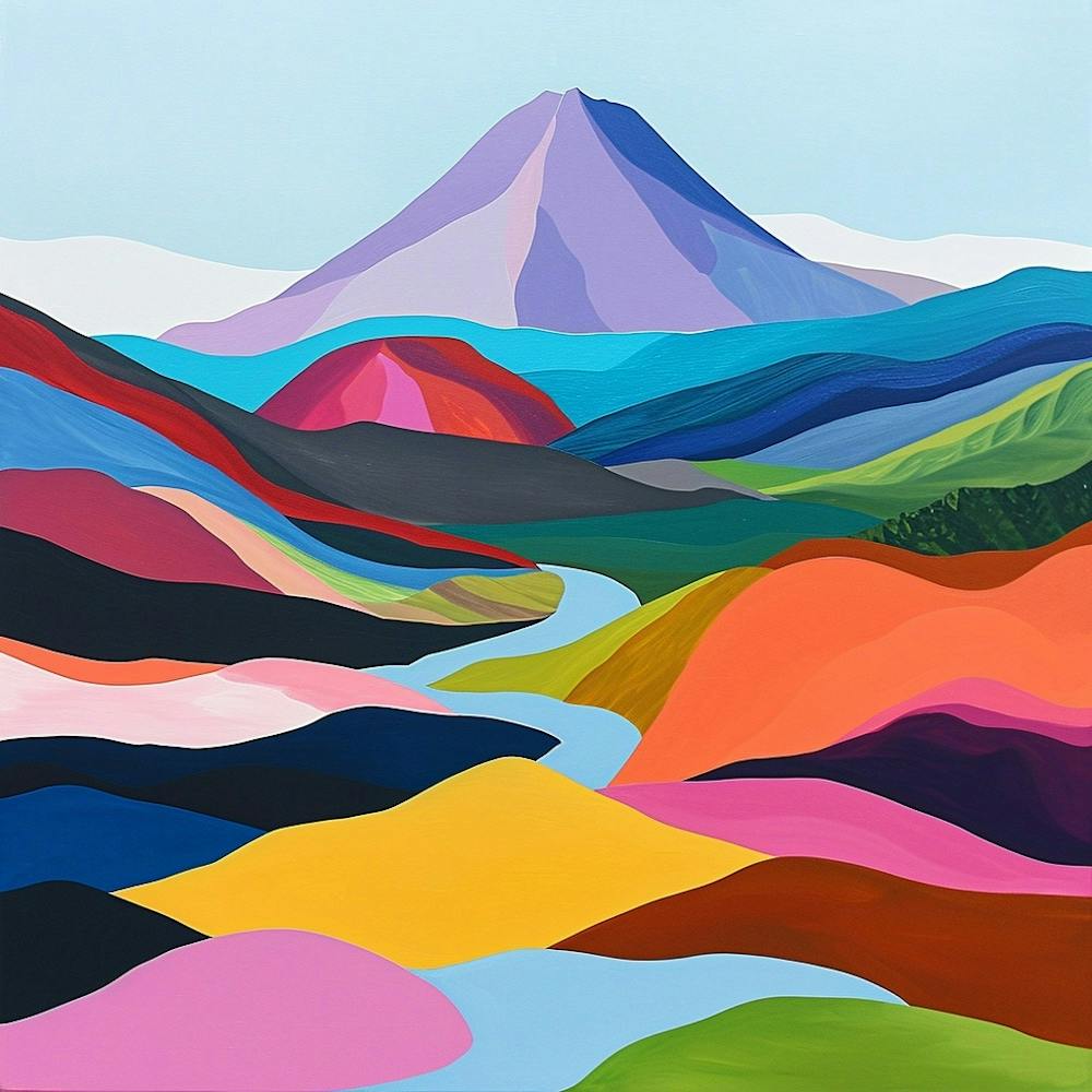 Colourful Abstract Tongariro National Park New Zealand 3