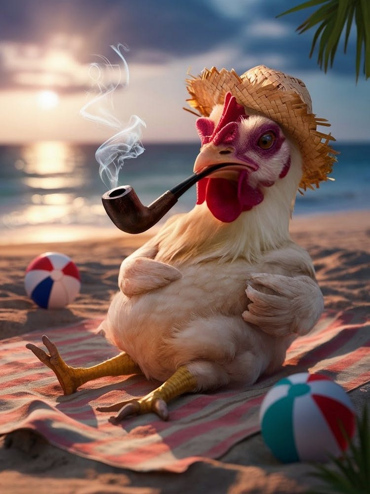 Chicken On The Beach 1