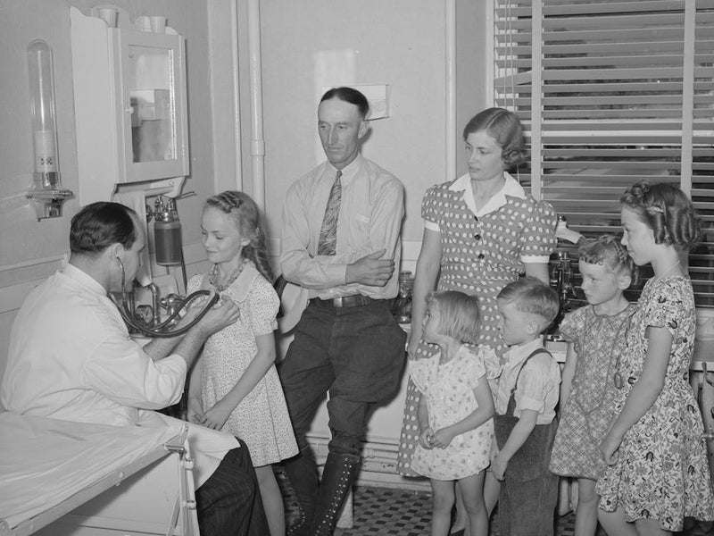 Doctor With Family Who Are Members Of The Fsa (Farm Security Administration) Medical Cooperative, Box Elder Count