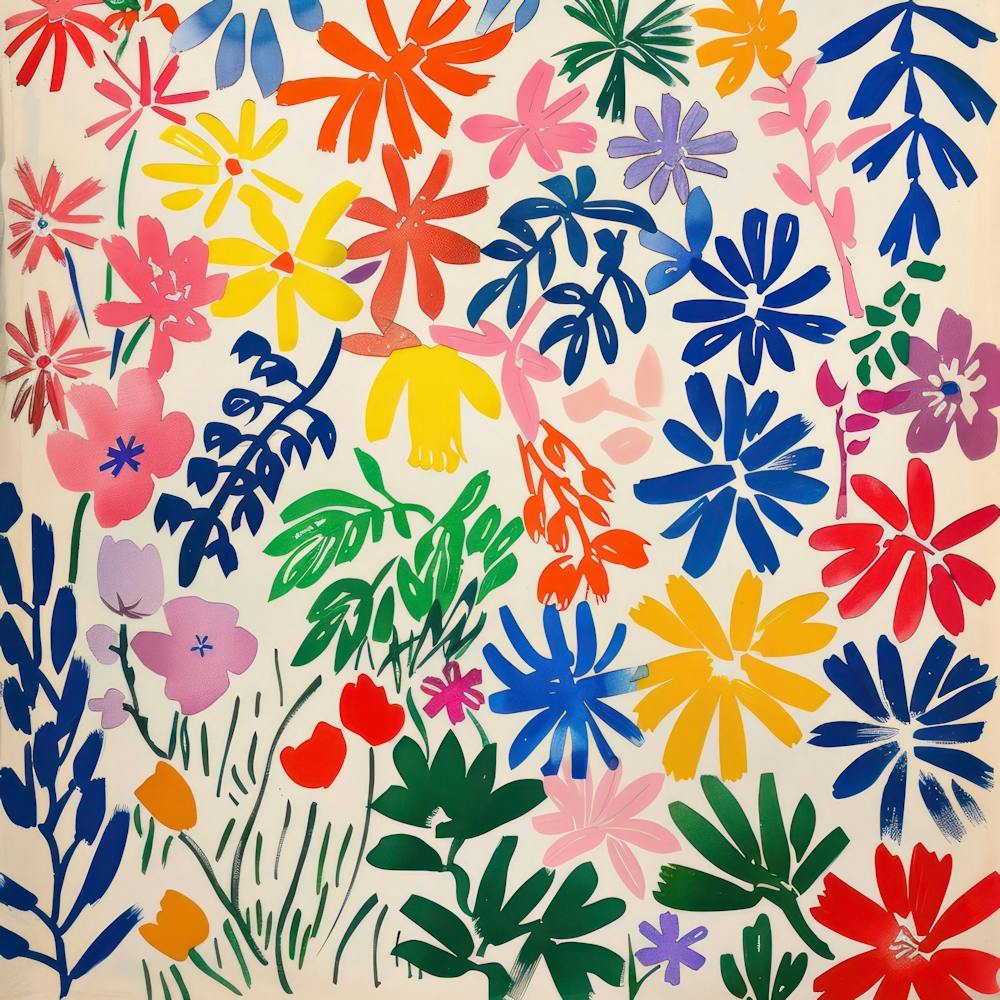 Peinture Fleurs d'Été Style Matisse 7