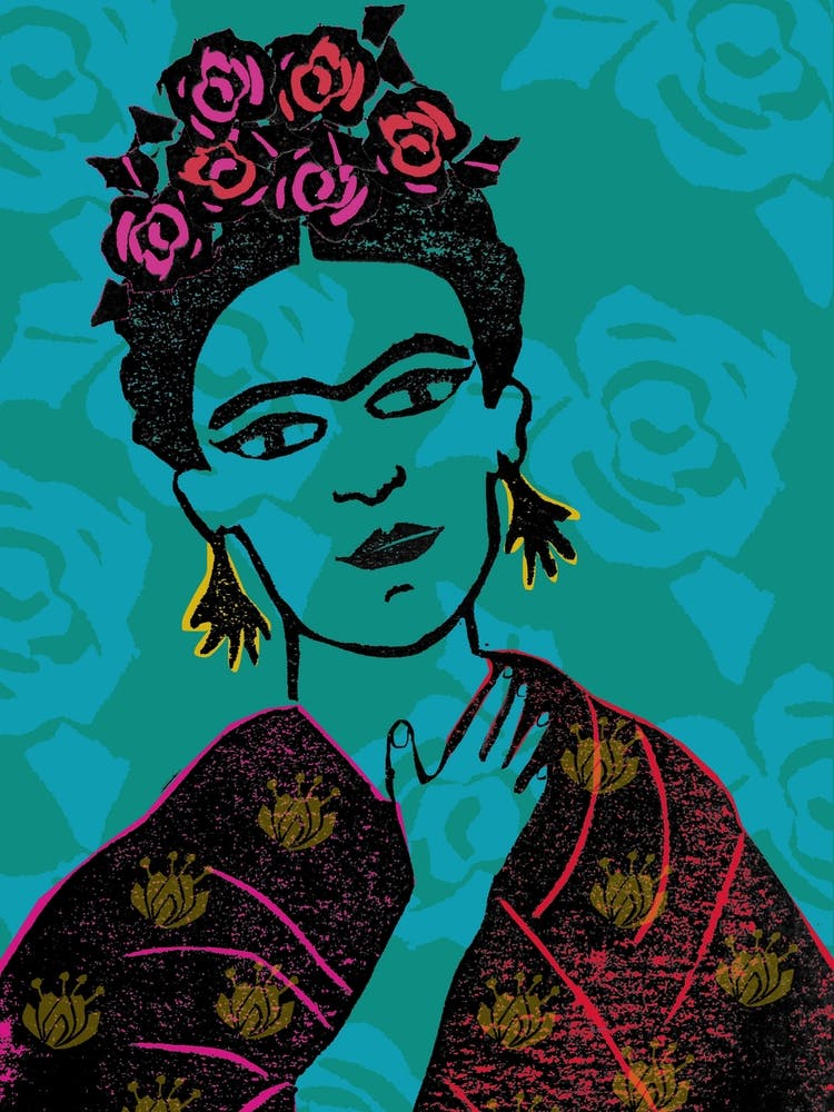 Frida With Roses