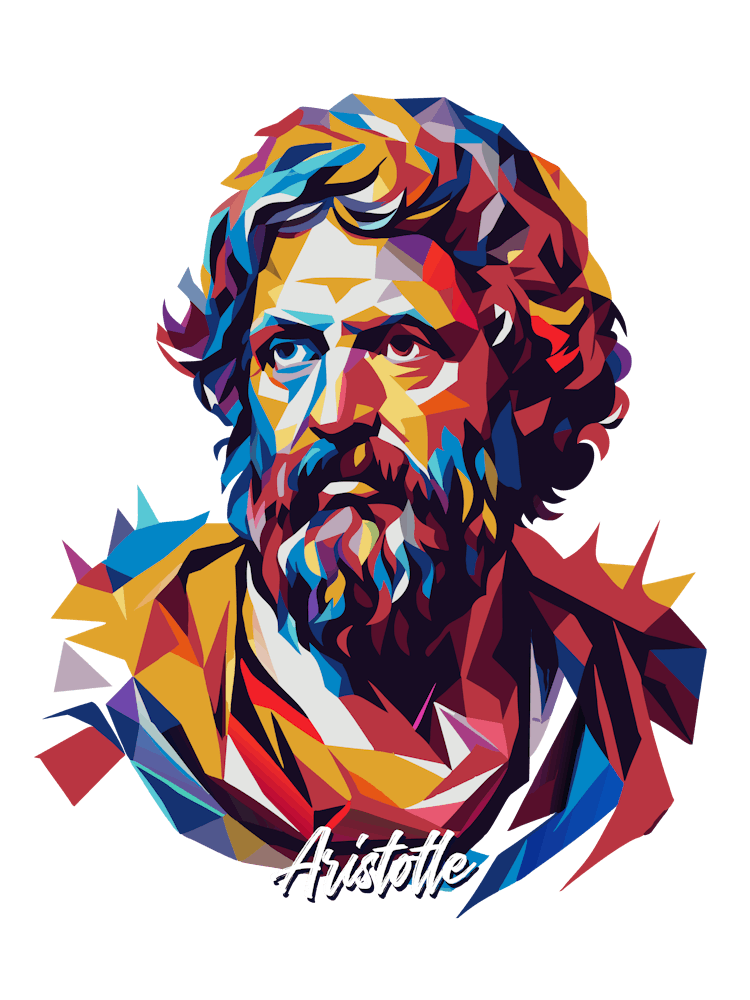 Aristotle 1 Portrait WPAP Pop Art