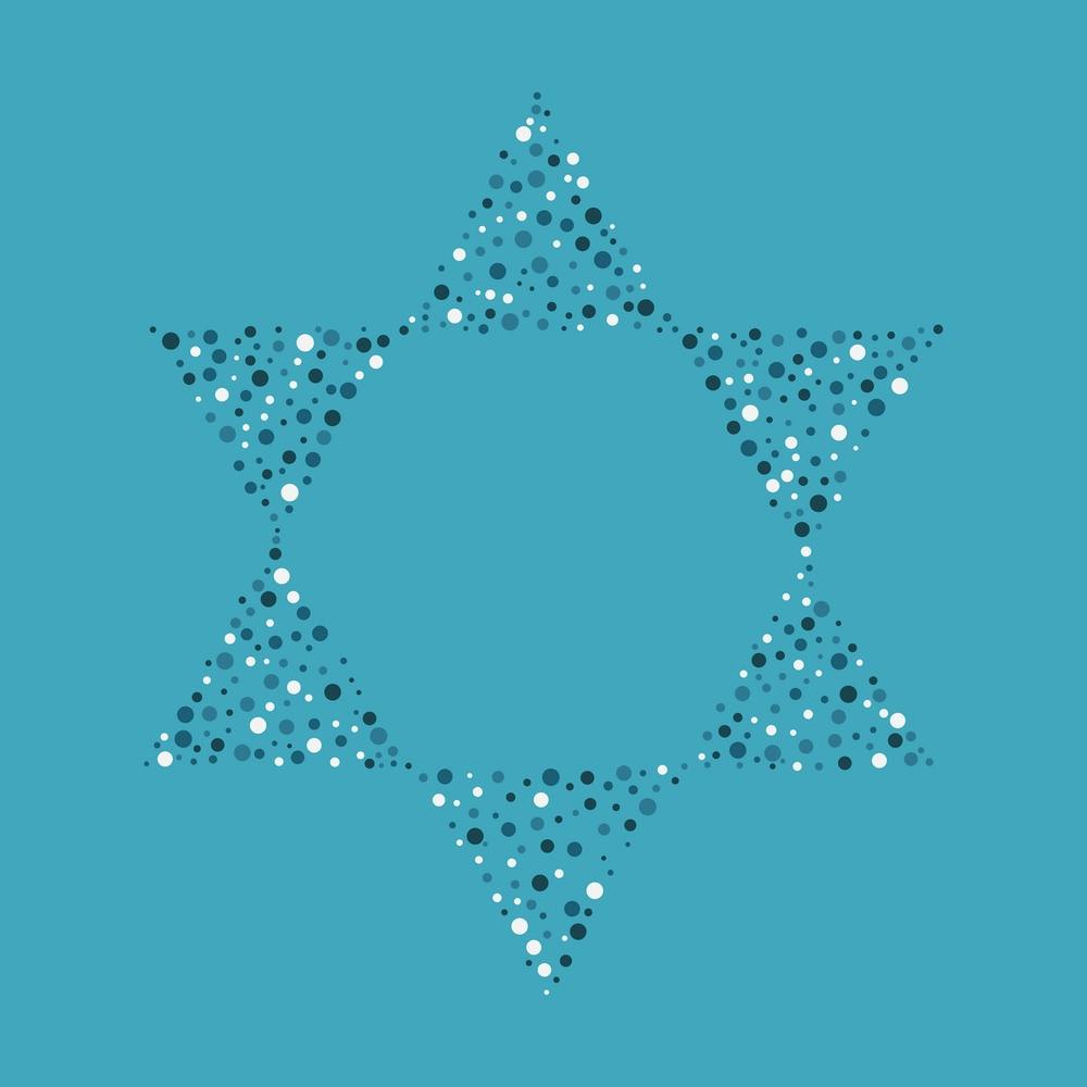 Star Of David In Dots Pattern