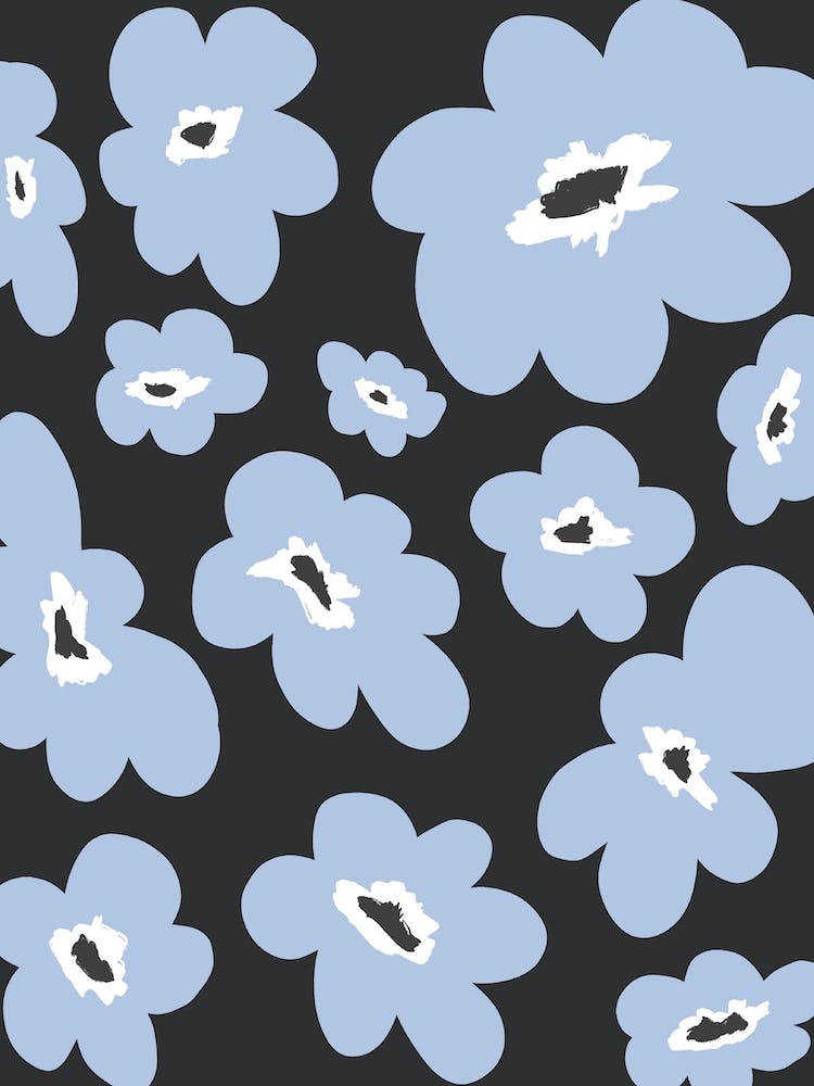 Big Daisies Blue