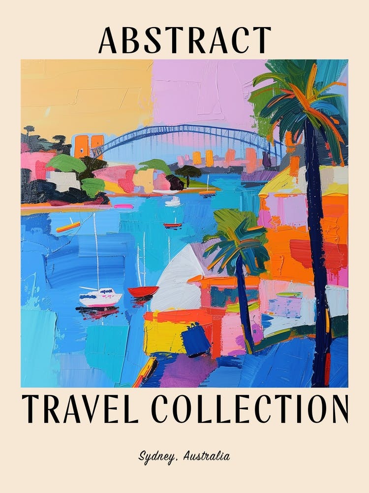 Abstract Travel Collection Poster Sydney Australia 4