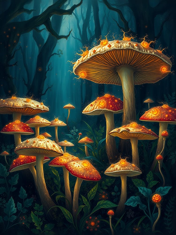 Mushrooms In The Forest 8