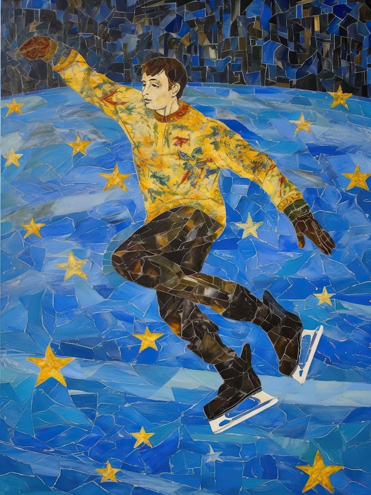 Figure Skating In The Style Of Van Gogh 2