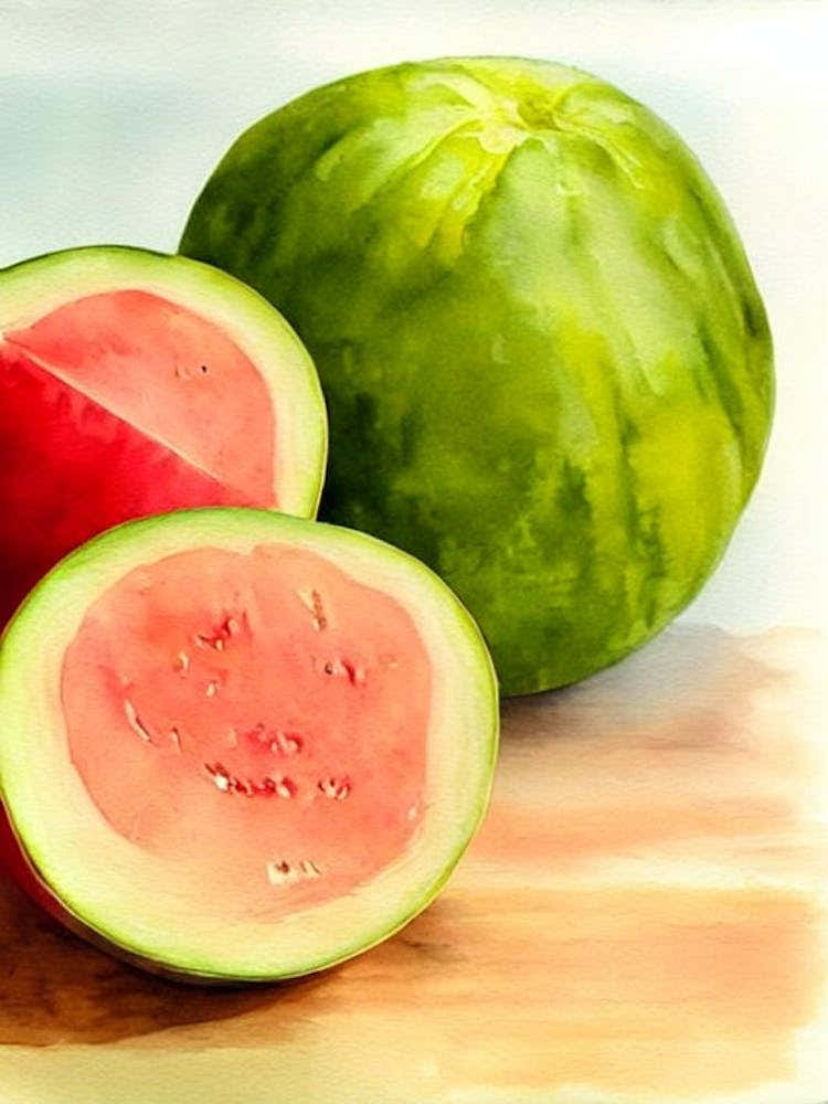 Melon Italian Watercolour fruit