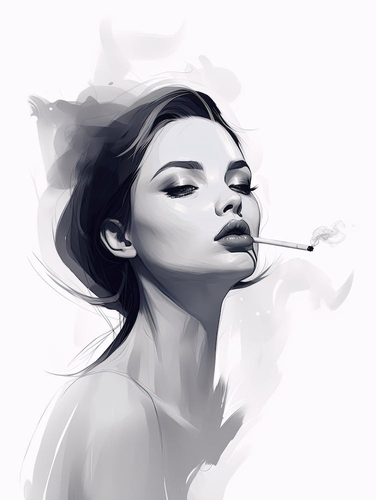 Girl Smoking A Cigarette 1