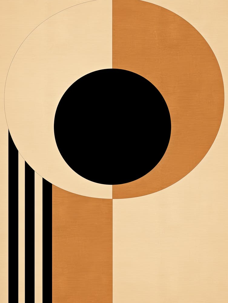 Symphony In Sepia; Beige Mid Century Notes