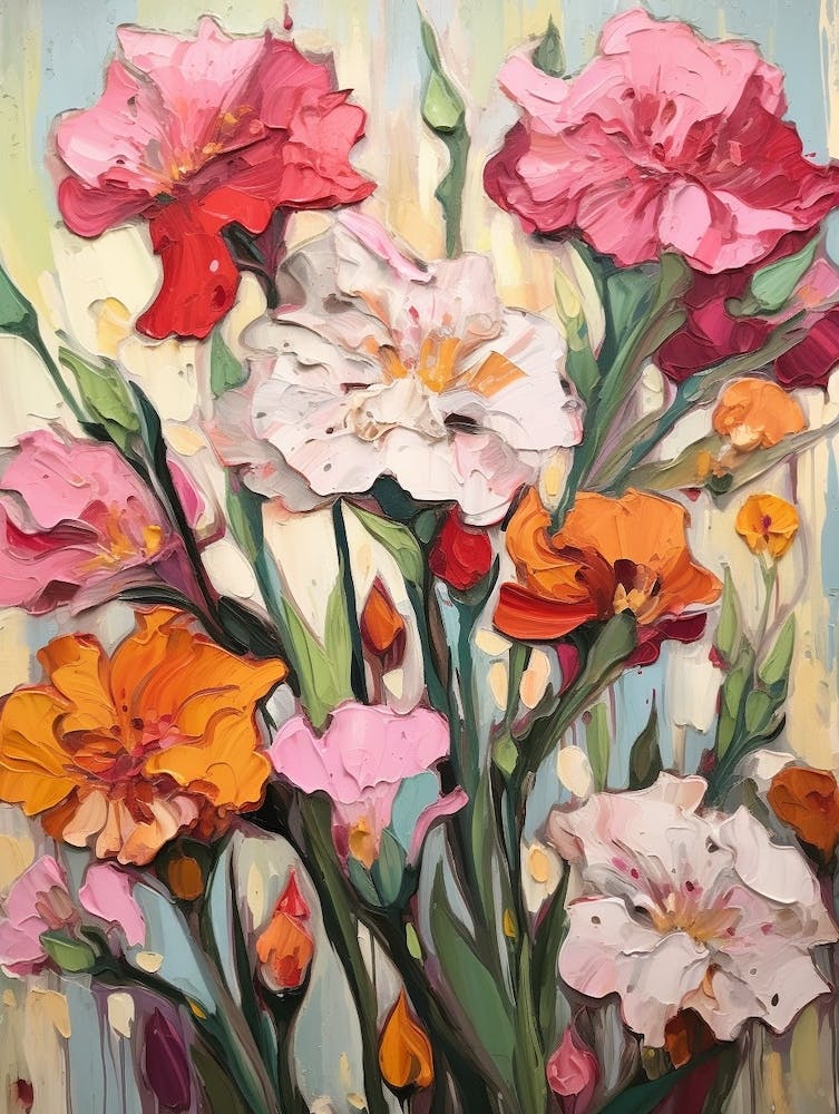 Fall Flower Painting Carnation 4