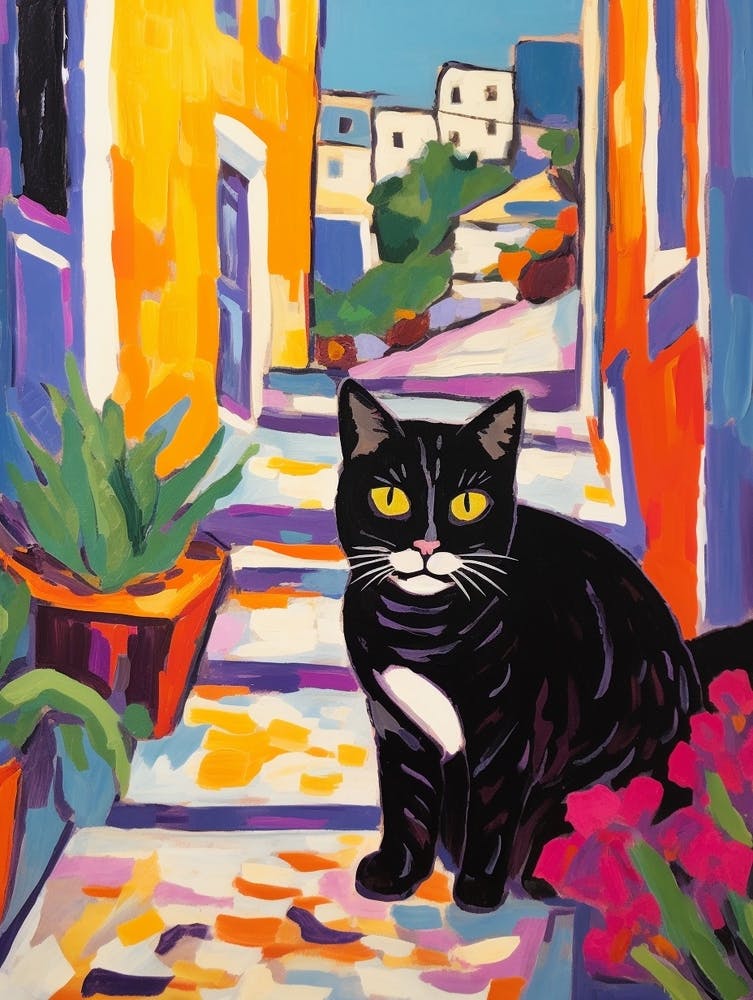 Painting Of A Cat In Split Croatia 2