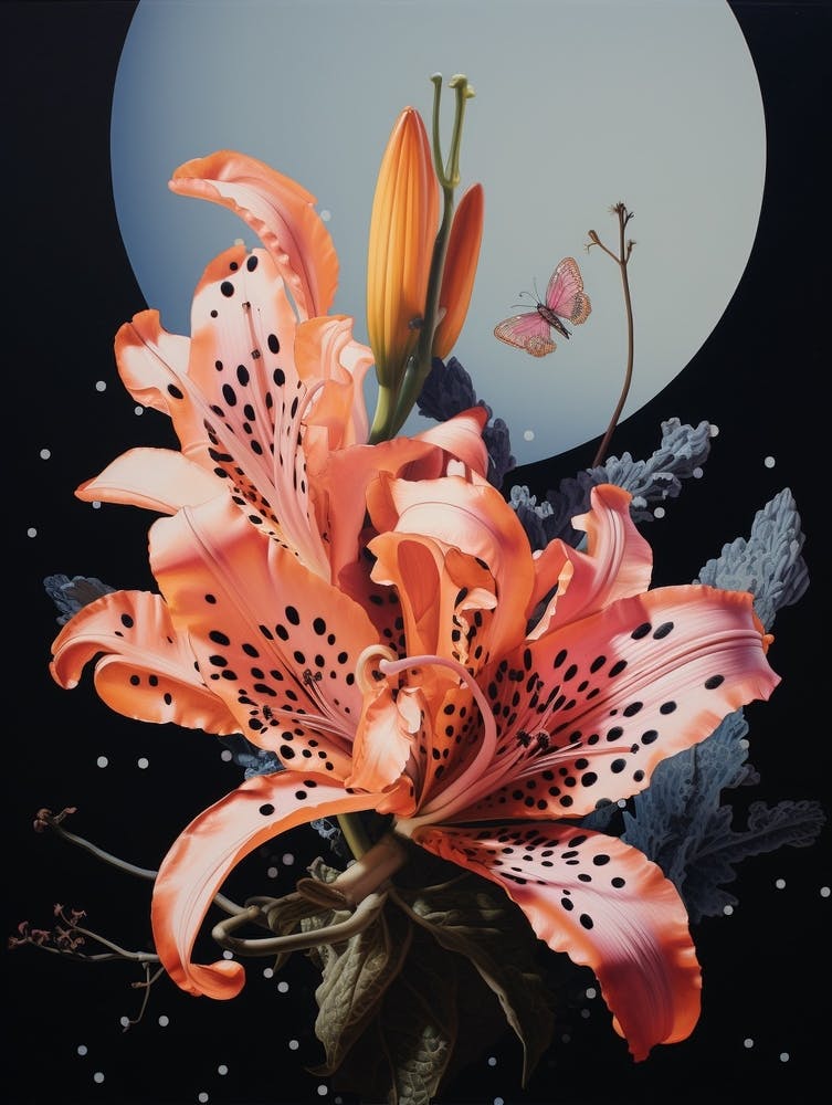 Surreal Florals Lily 3 Flower Painting