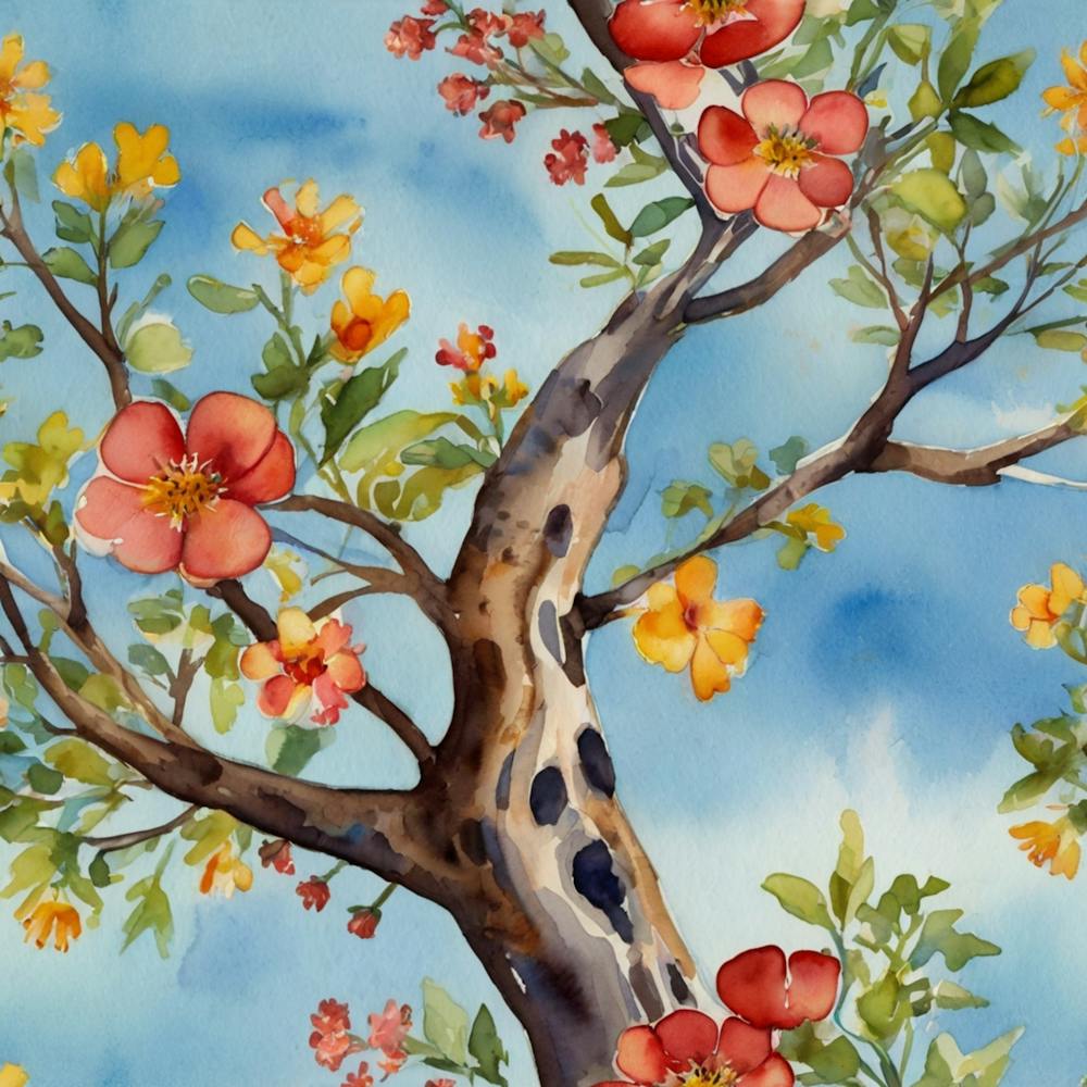 Watercolor Of A Tree