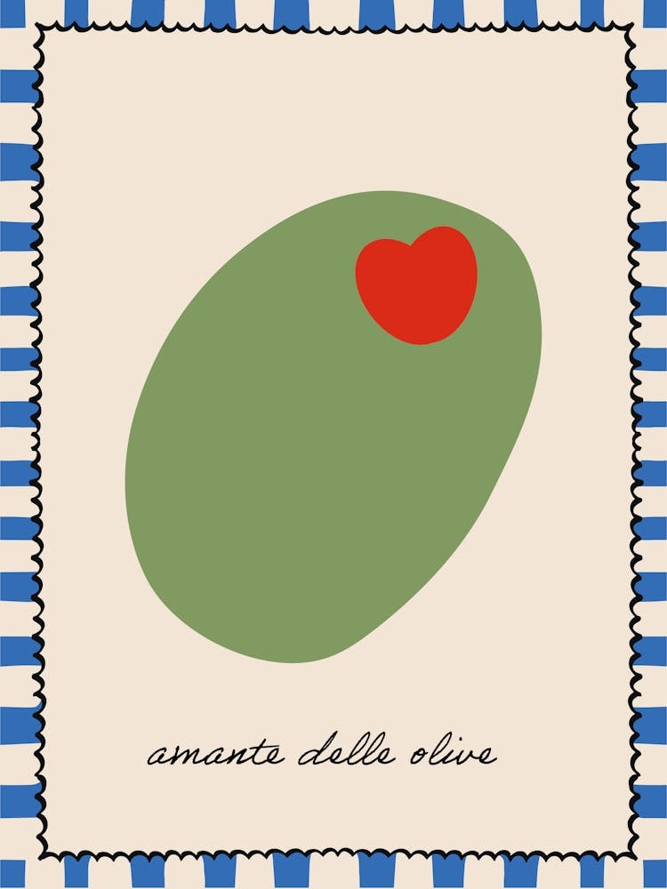 Amante Delle Olive Italian Olive Lover Kitchen Print