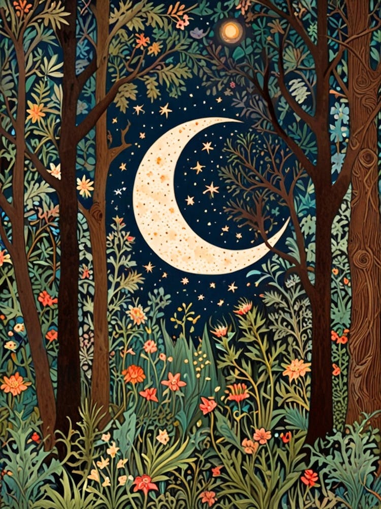 William Morris Moon In The Forest 32