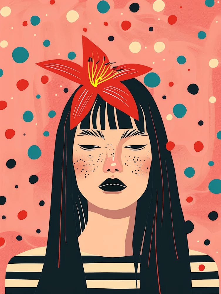 Girl With Flower