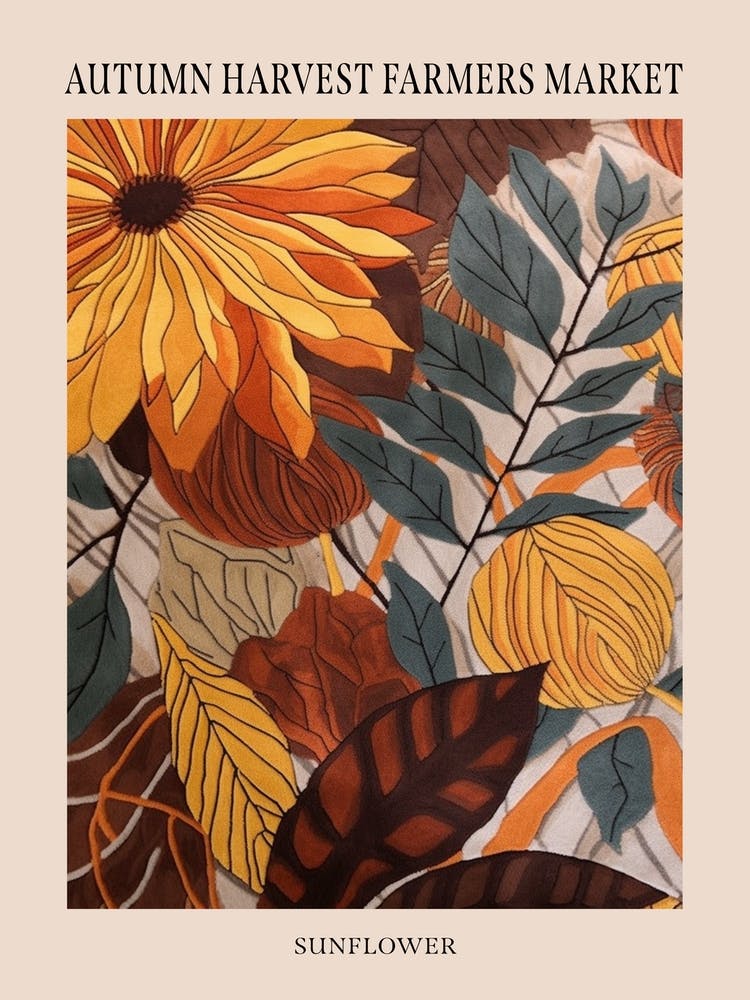 Fall Botanicals Sunflower 1 Poster
