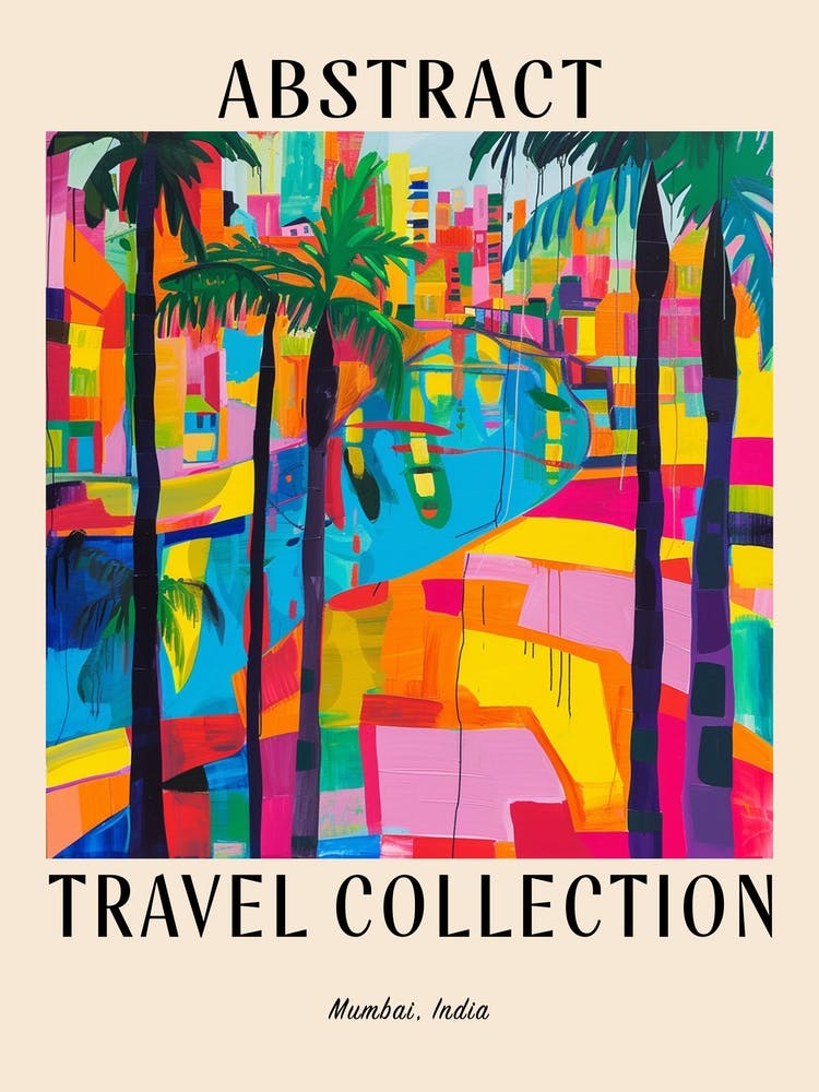 Abstract Travel Collection Poster Mumbai India 1