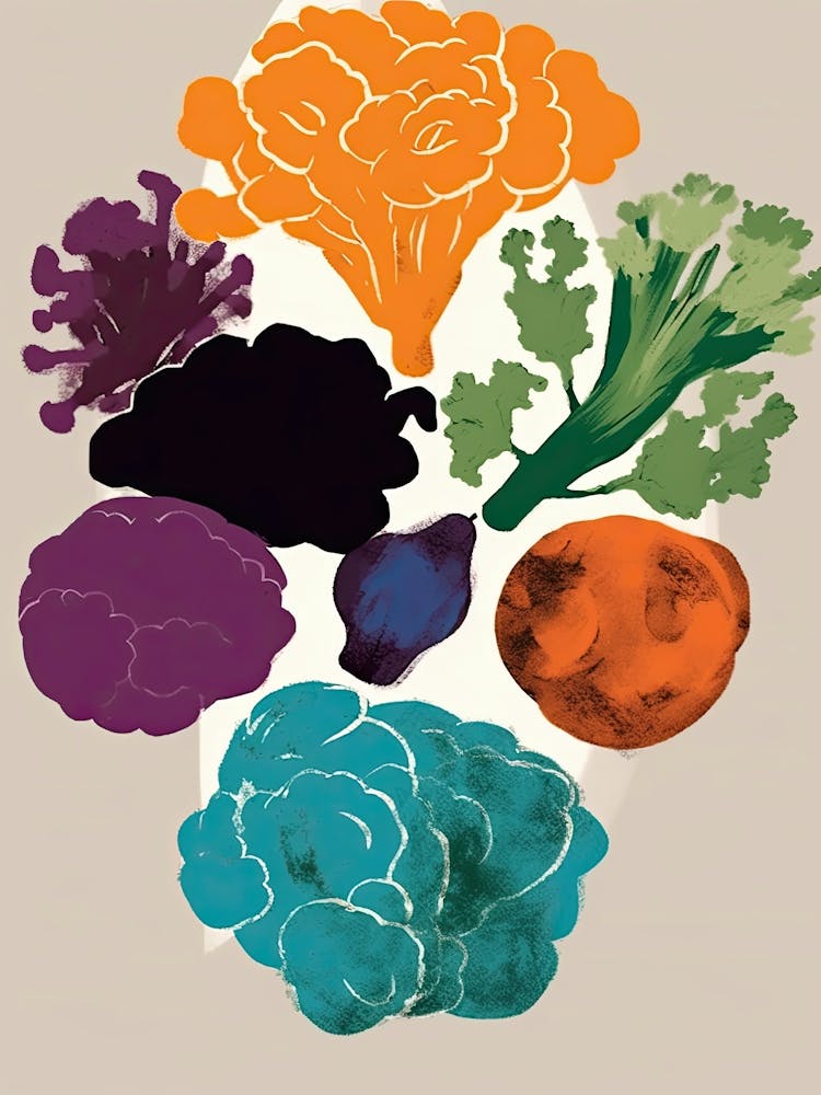 Colourful Cauliflower Illustration 2
