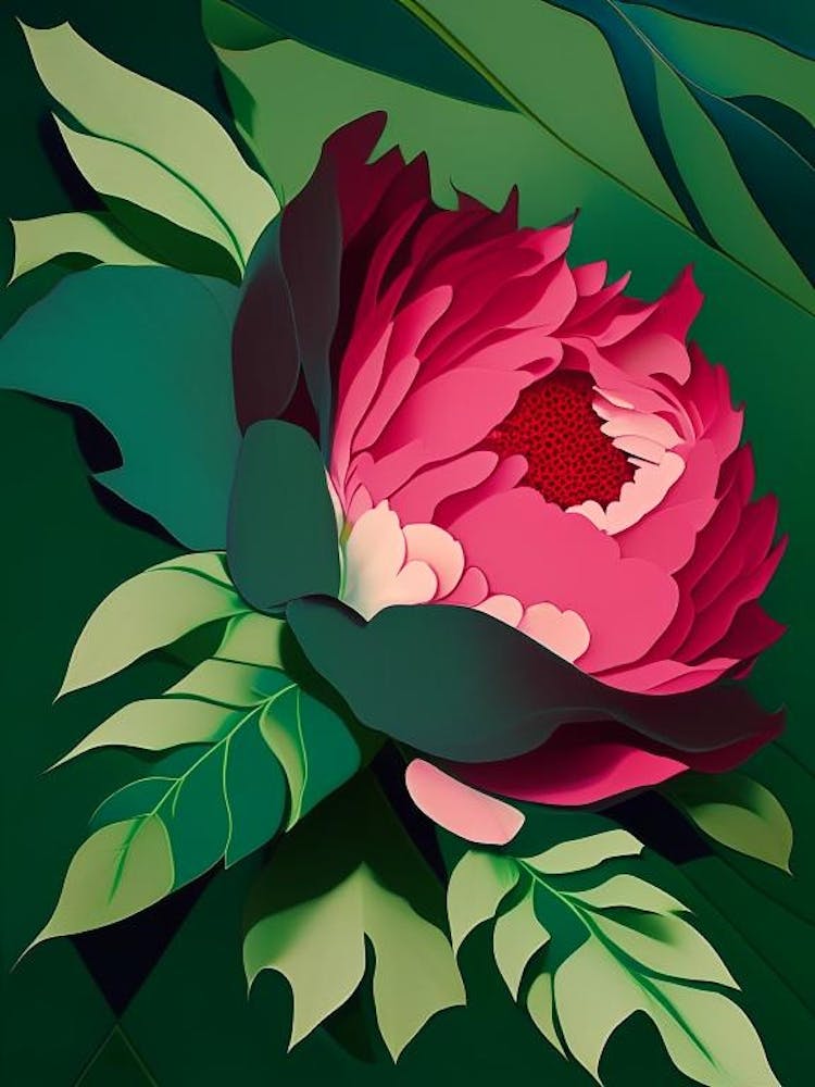 Peony Leaf Vibrant Inspired