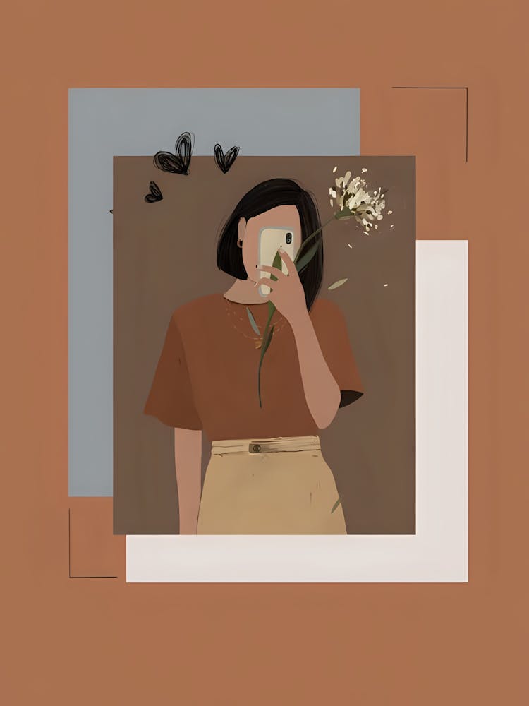 Portrait Of A Woman With Flowers 1