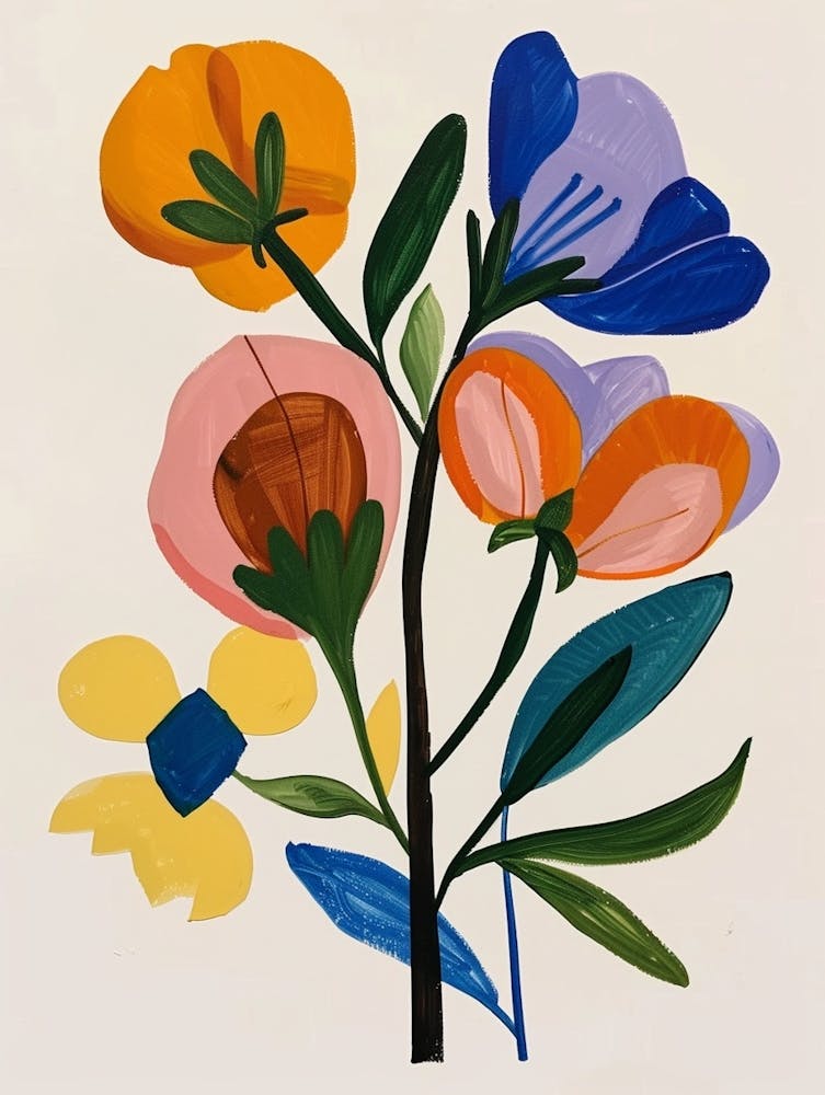 Painted Florals Sweet Pea 3