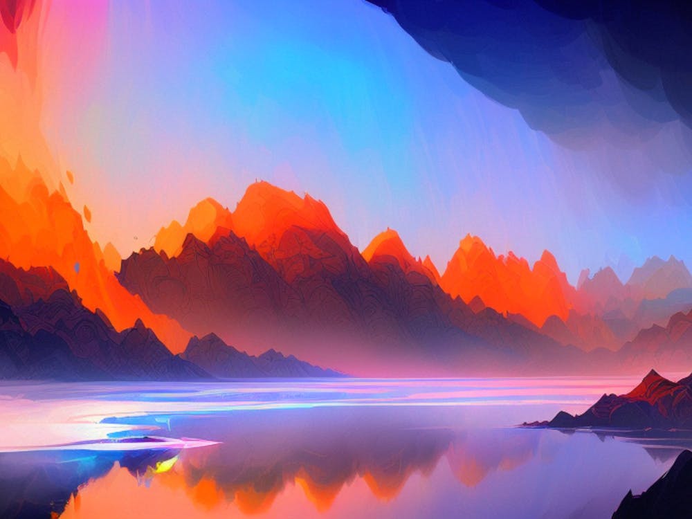 Abstract Mountain Landscape 4