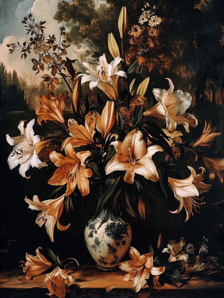 Baroque Floral Still Life Lily 4