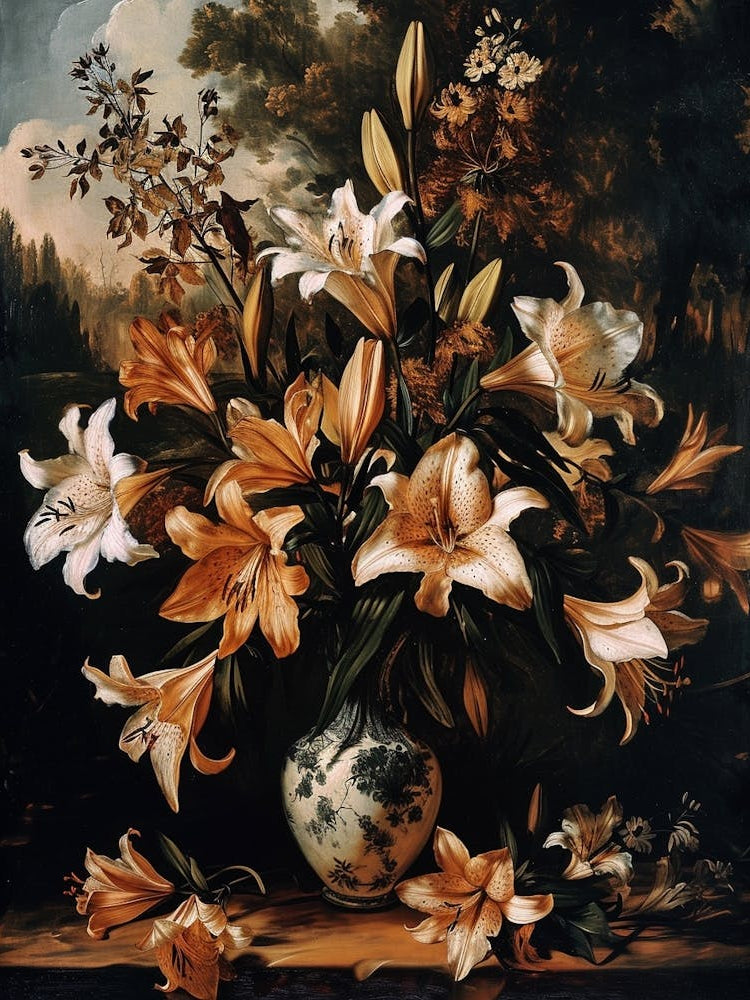 Baroque Floral Still Life Lily 4