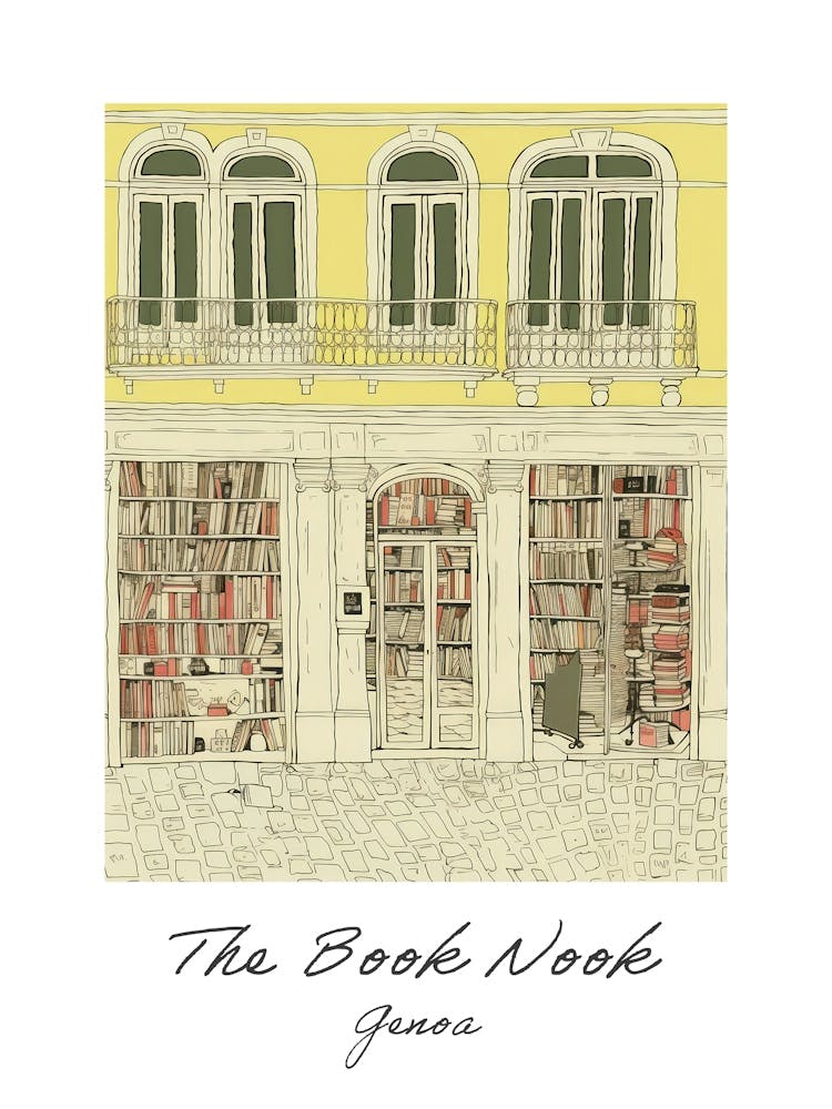Genoa The Book Nook Pastel Colours 1 Poster