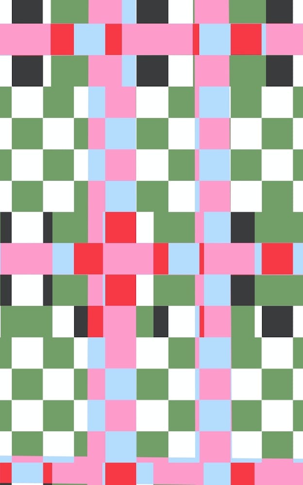 Weave Mix Pink Green