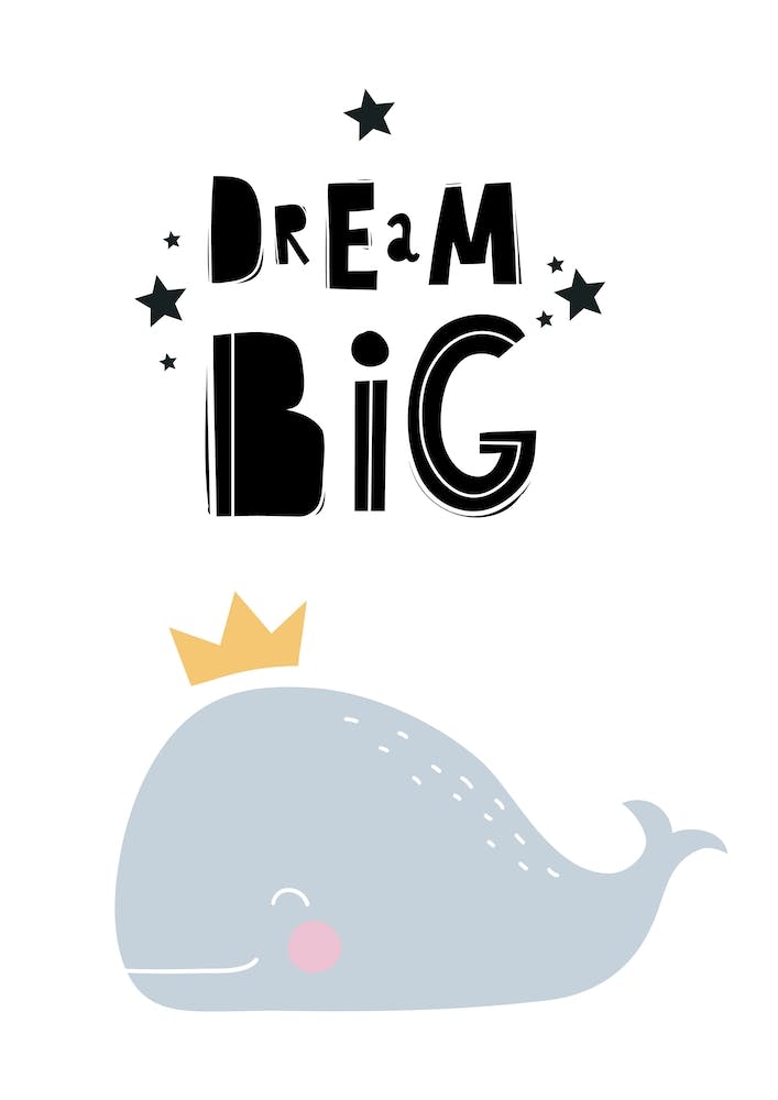 Scandi Dream Big Whale