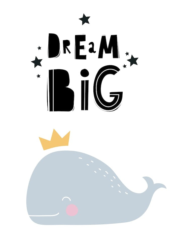 Scandi Dream Big Whale