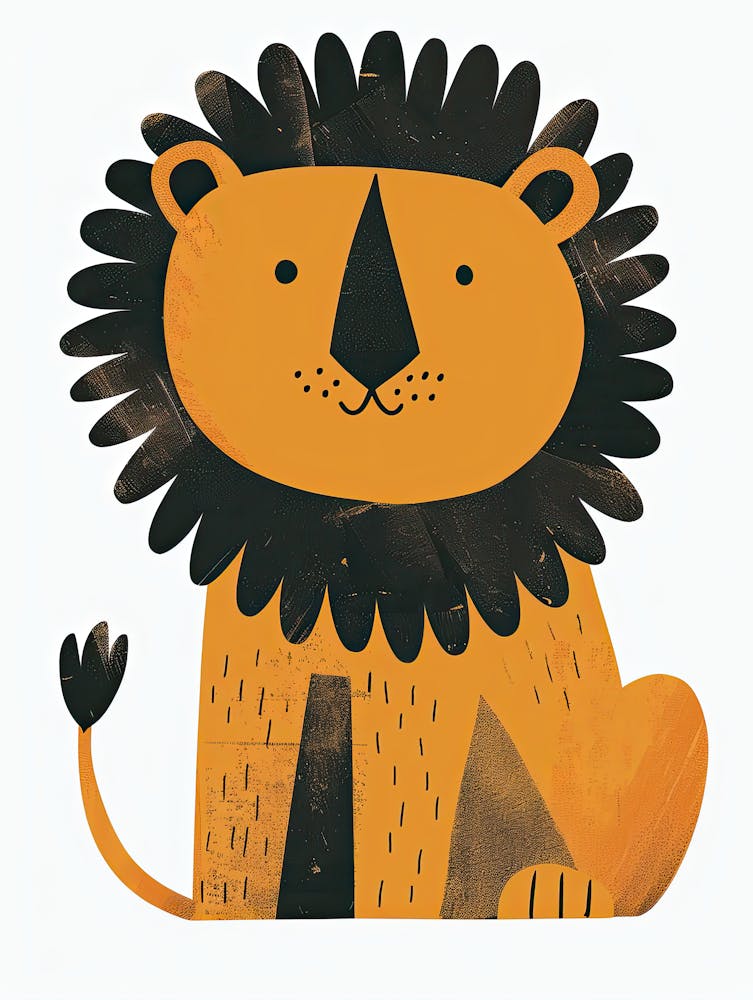 Gentle Lion Heart Children Prints & Kids Posters