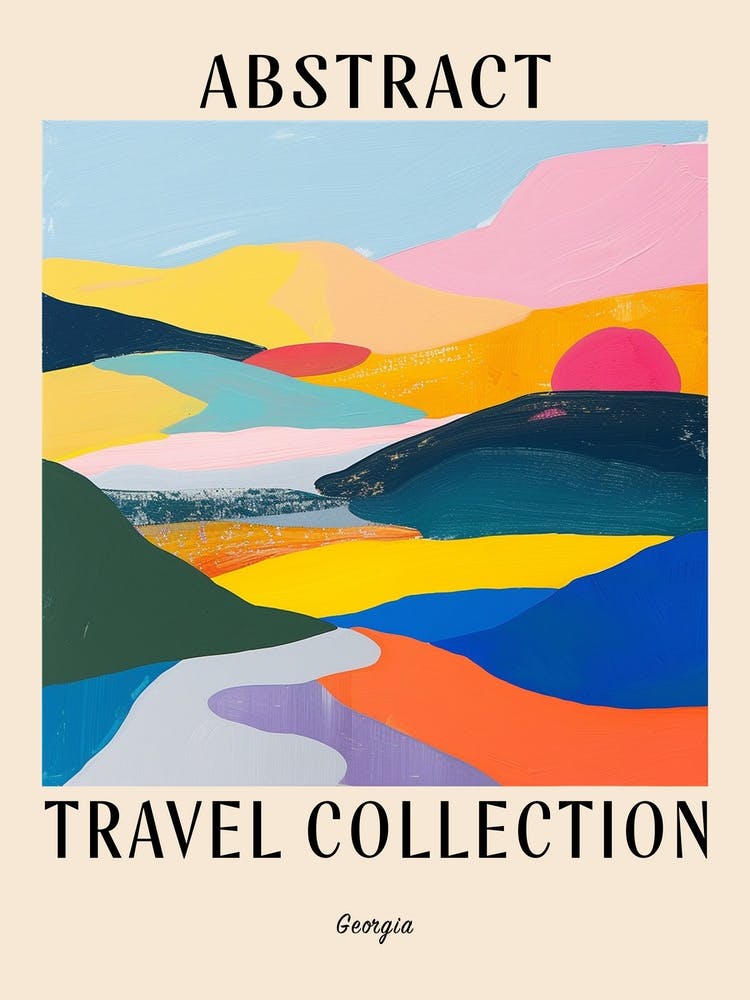Abstract Travel Collection Poster Georgia 1