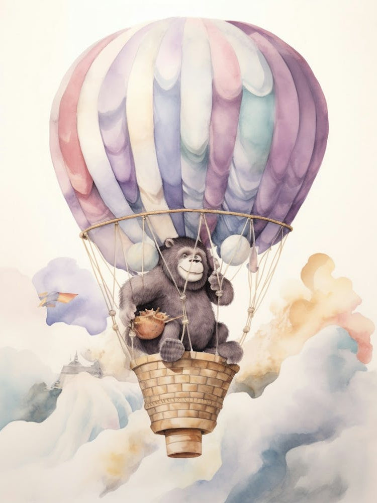 Baby Gorilla 2 In A Hot Air Balloon