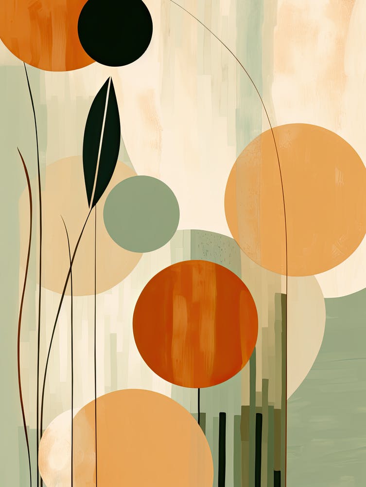 Floral 32 Print, Mid Century Modern Wall Art, Pop Culture Print Modern Art, Exhibition Poster Minimalist Modern, Retro Print, Bauhaus