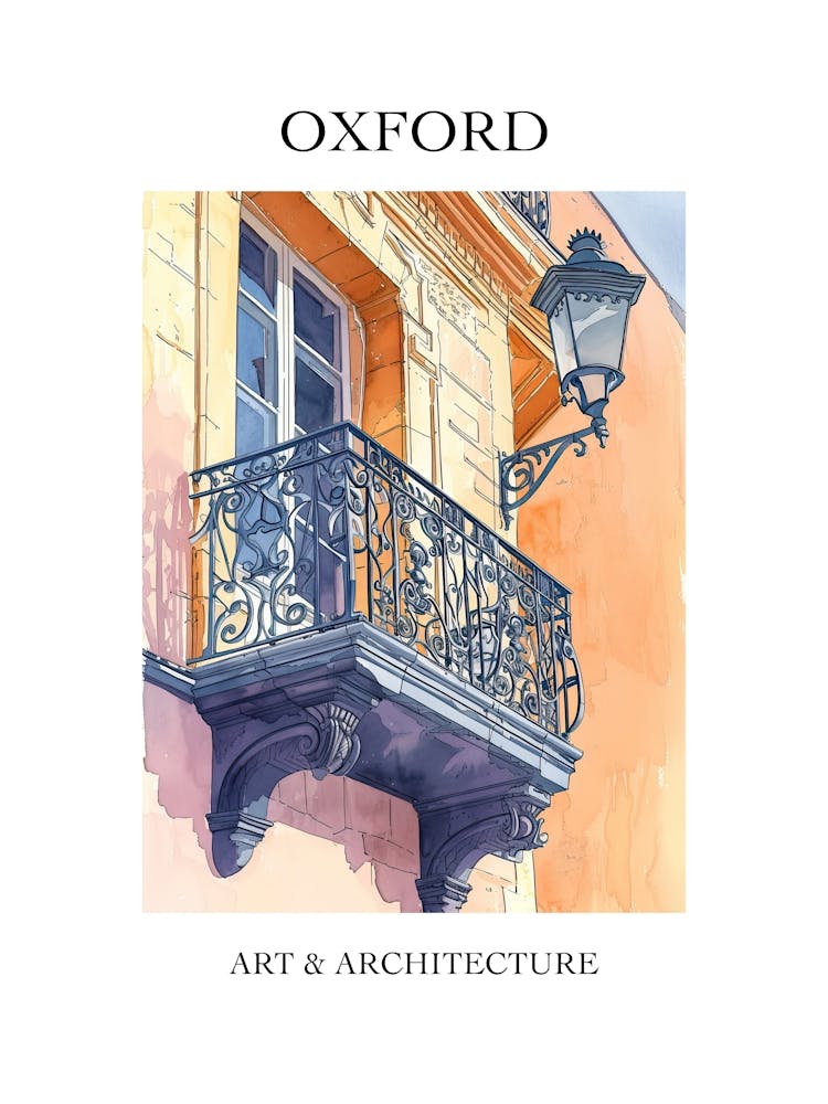 Oxford Travel And Architecture Poster 1