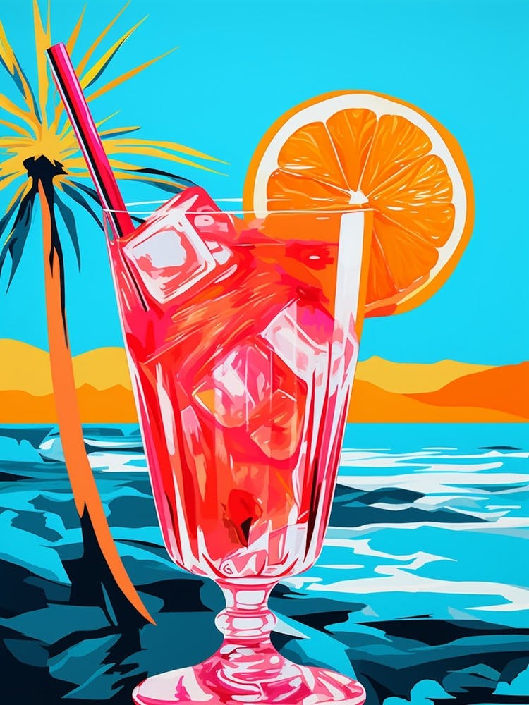 Cocktail With Orange Slice Colour Pop 1
