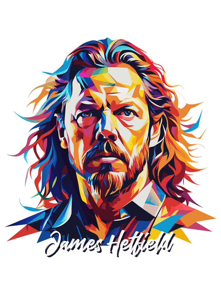 James Hetfield, Metallica 03 Portrait Music Icon Style WPAP Pop Art