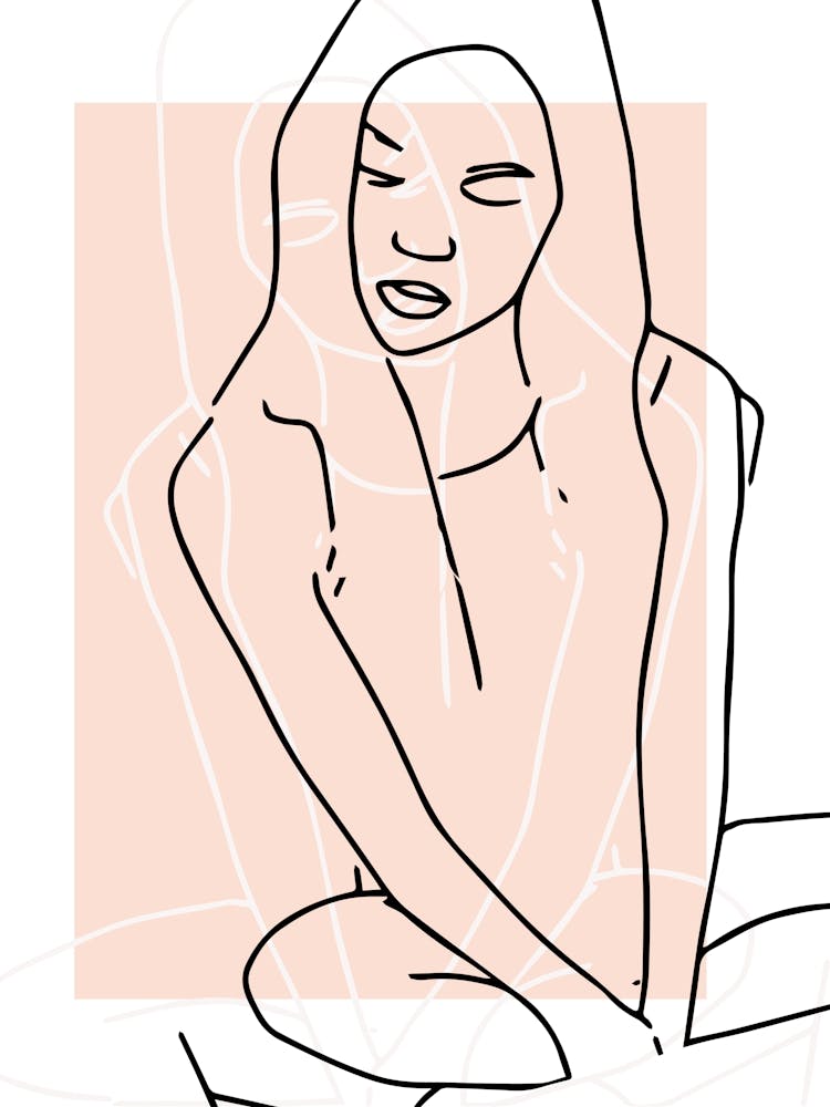 Woman Sitting Outline 2