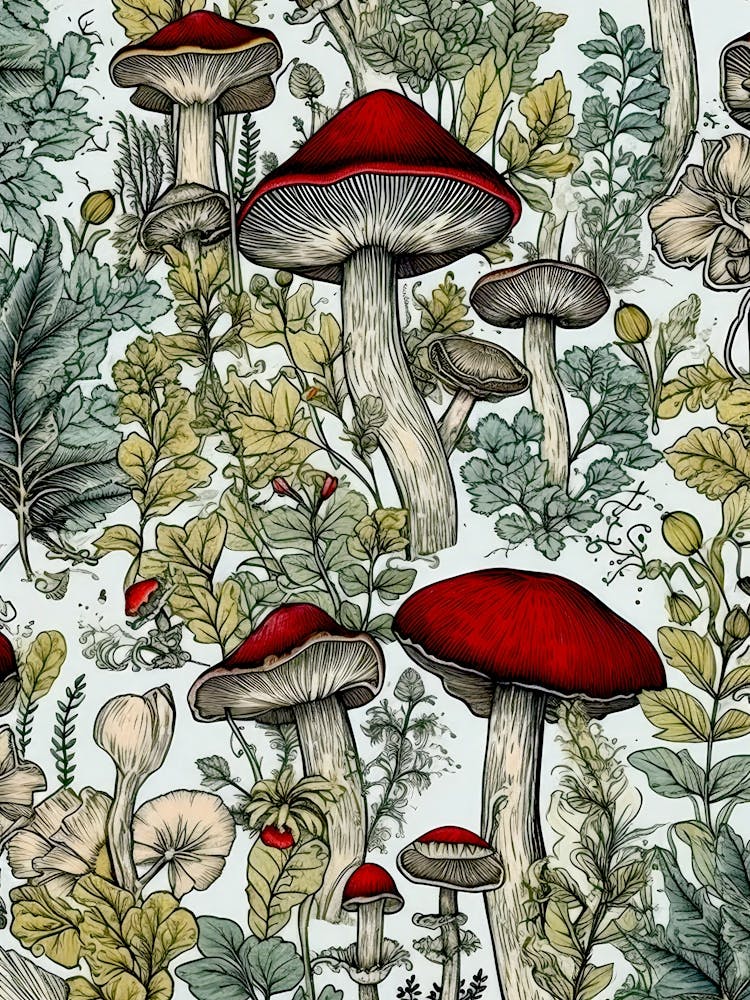 Mushroom Pattern nature flora