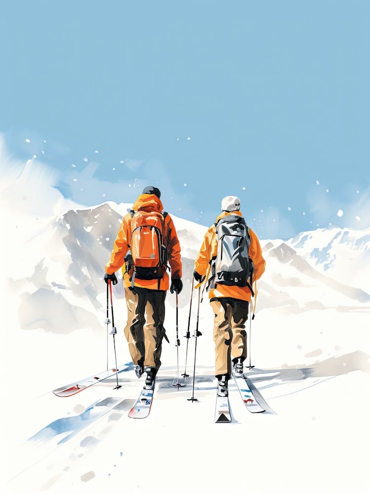 Cortina D Ampezzo   Italy, Ski Resort Illustration 0