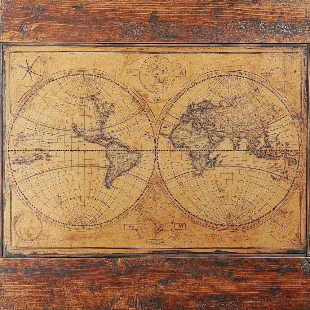 Antique World Map Art