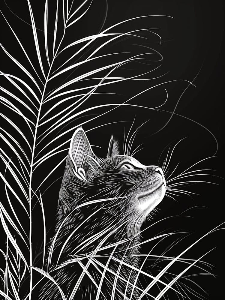 Exotic Shorthair Cat Minimalist Illustration 3