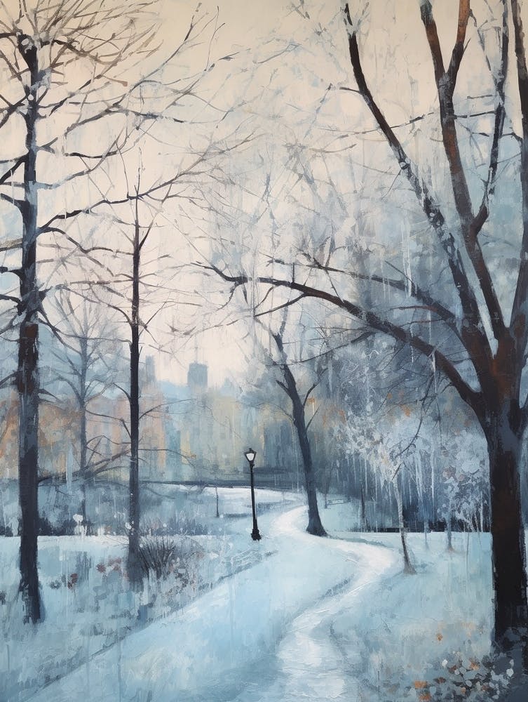 Winter City Park Painting Castle Park Bristol 2